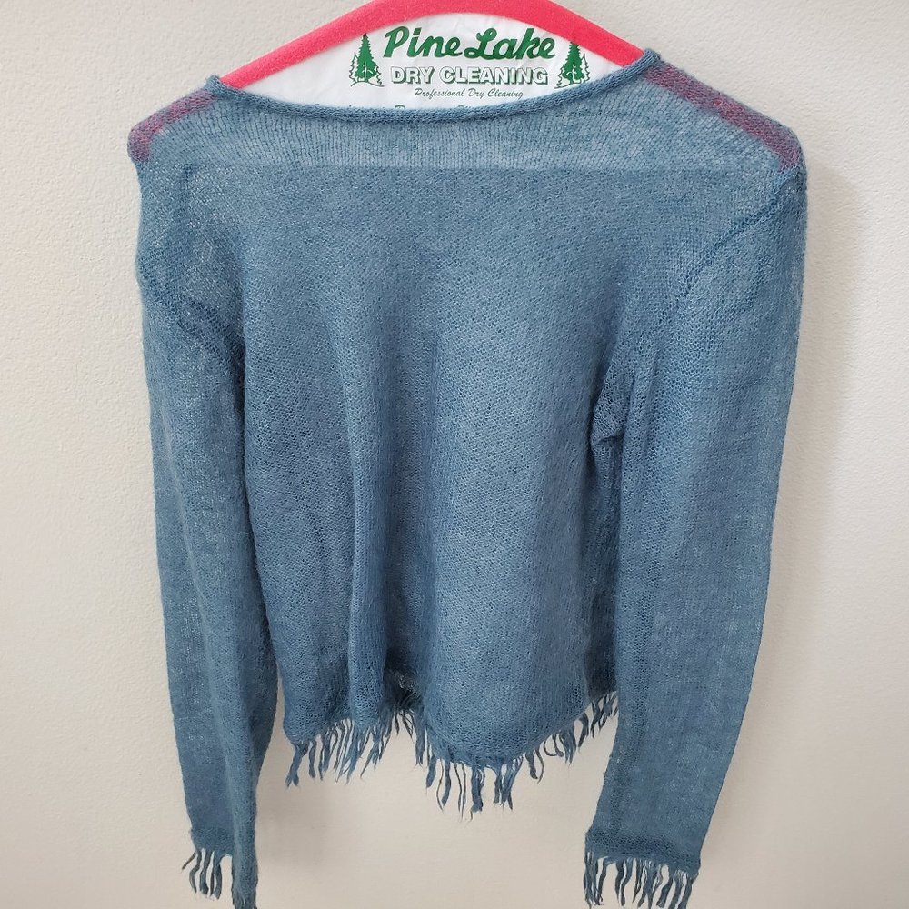 Blue crop sweater